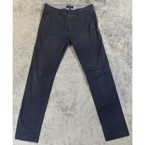 Banana Republic Fulton Skinny Chino Adult 33x34 Navy Stretch Mens